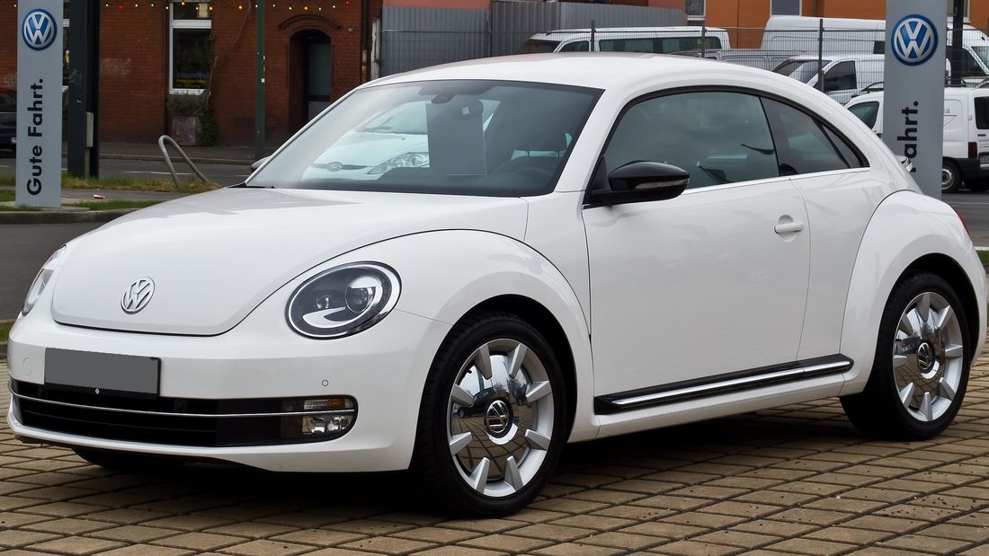 Picture of new, white VW Beetle
